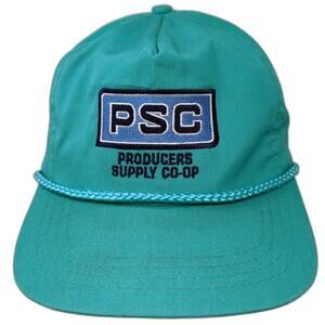 Sportcap 5 Panel Blue One Size Hat Producers Supply Co-Op PSC Rope Strapback
